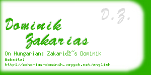 dominik zakarias business card